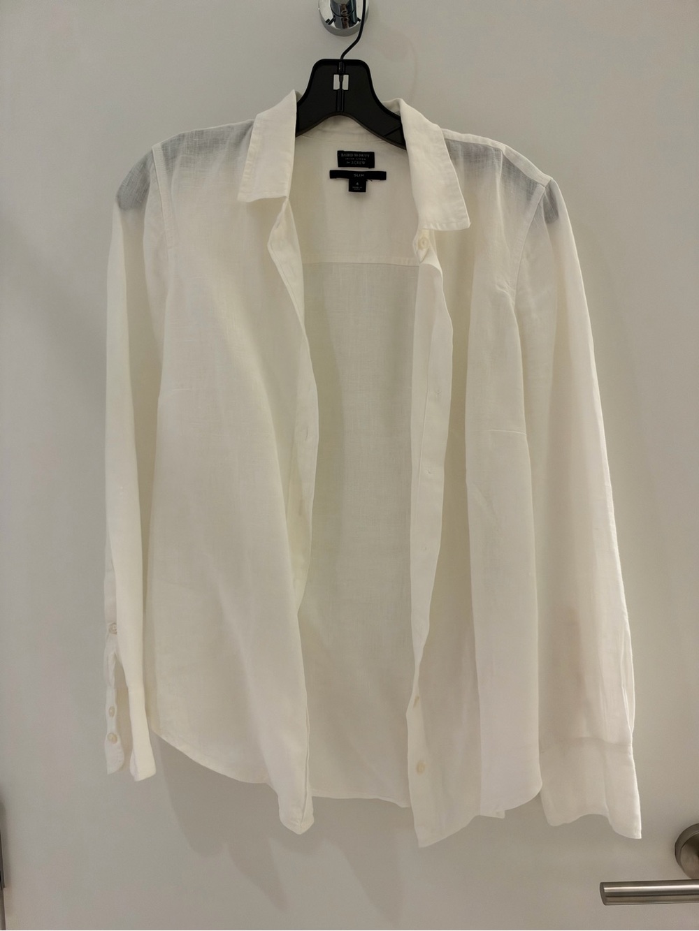 White Women Lightweight Button-Up Shirt - Classic Collared Style